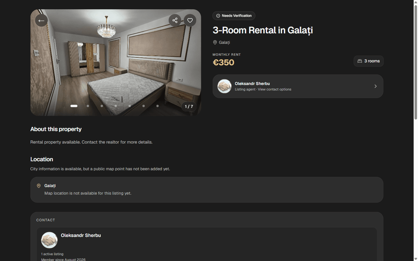 Rento property detail page
